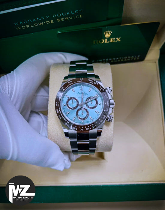 Daytona 40mm Ghiera Ceramica Quad. Azzurru