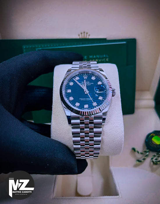 DateJust 36 mm Blu Jubilee Diamanti