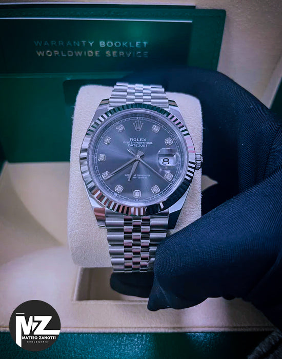 DateJust 41 mm Grigio Jubilee Diamanti