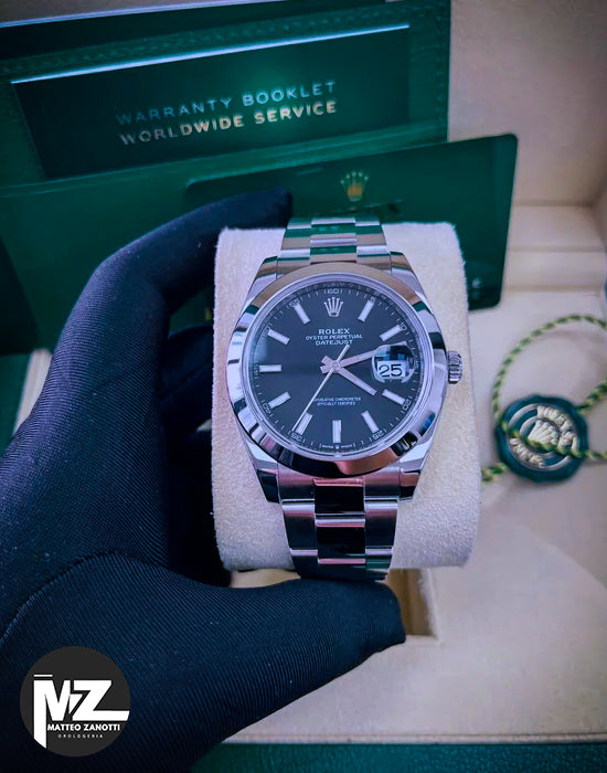 Datejust 41 mm Nero Oyster Ghiera Liscia