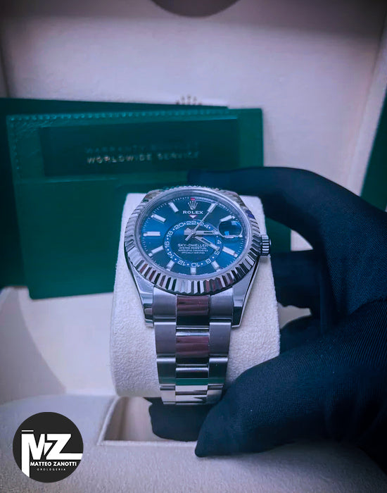Sky-dweller 42 mm Blu Oyster