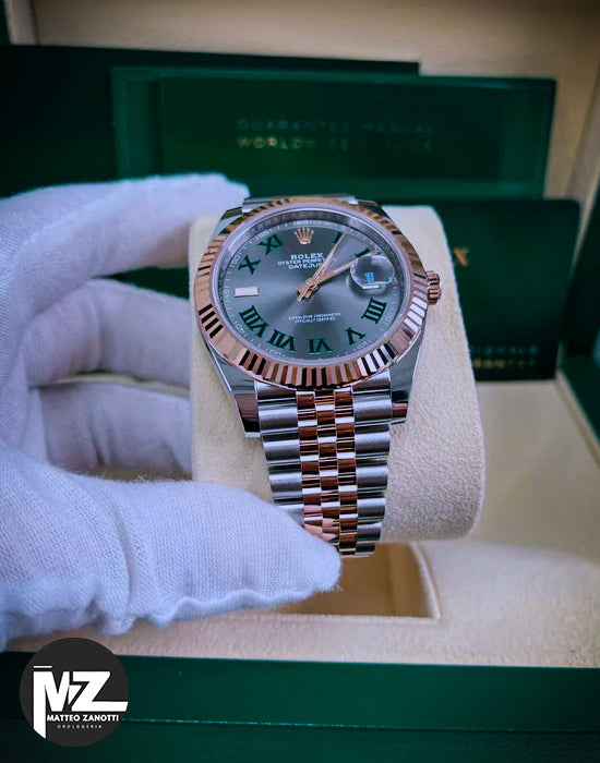 Datejust 41 mm Wimbledon Acciao Oro Rosa Jubilee
