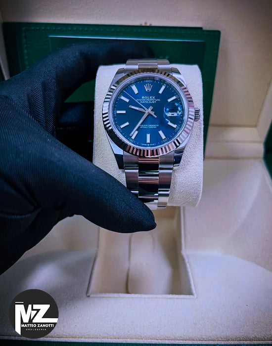 Datejust 41 mm Blu Oyster